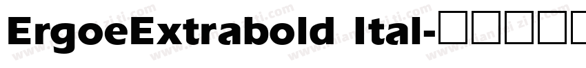 ErgoeExtrabold Ital字体转换